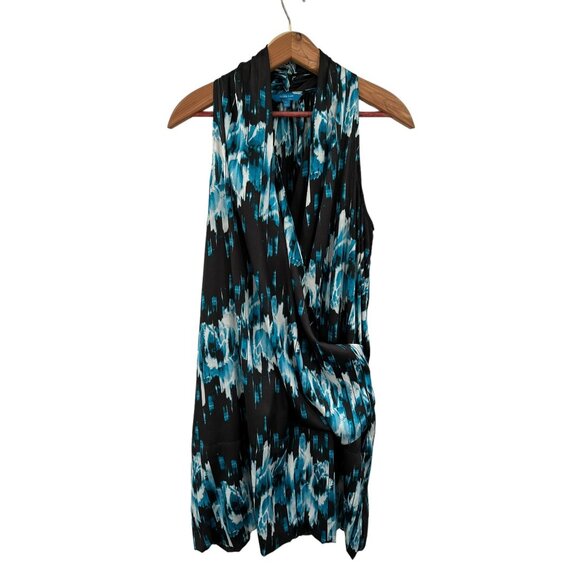 Derek Lam For Design Nation Dress XL Blue & Black Sleeveless Mini Bubble Hem - Picture 2 of 7